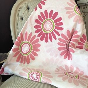 Land Of Nod Pink Floral Duvet Cover